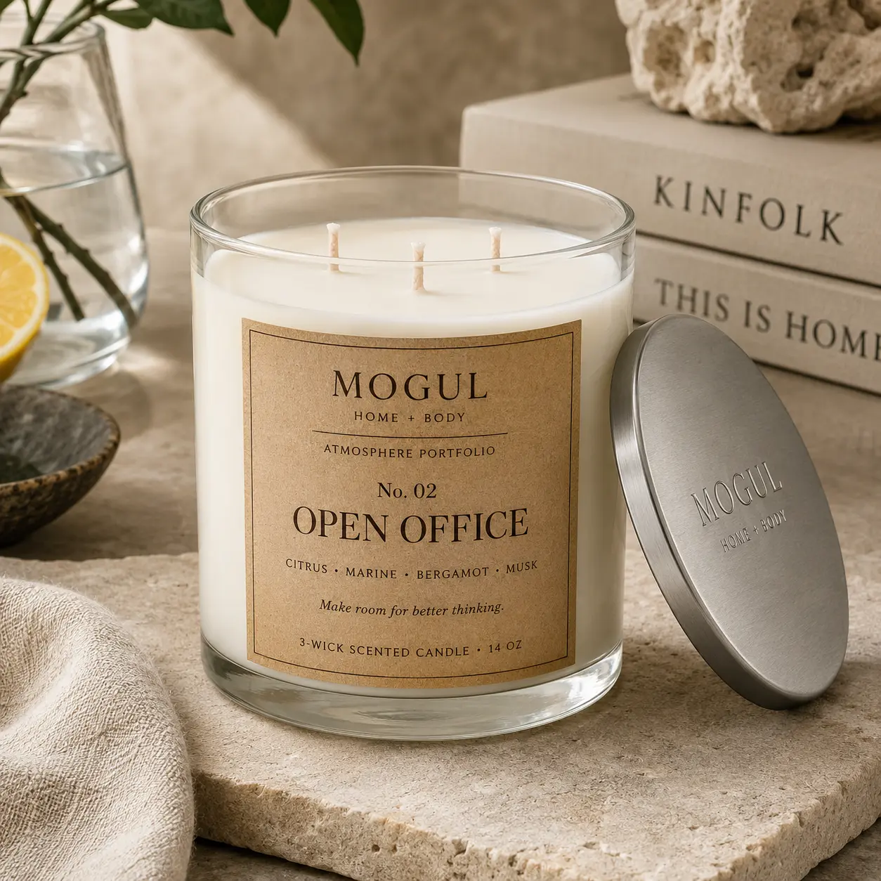 Open Office — 3-Wick Scented Candle by MOGUL HOME + BODY