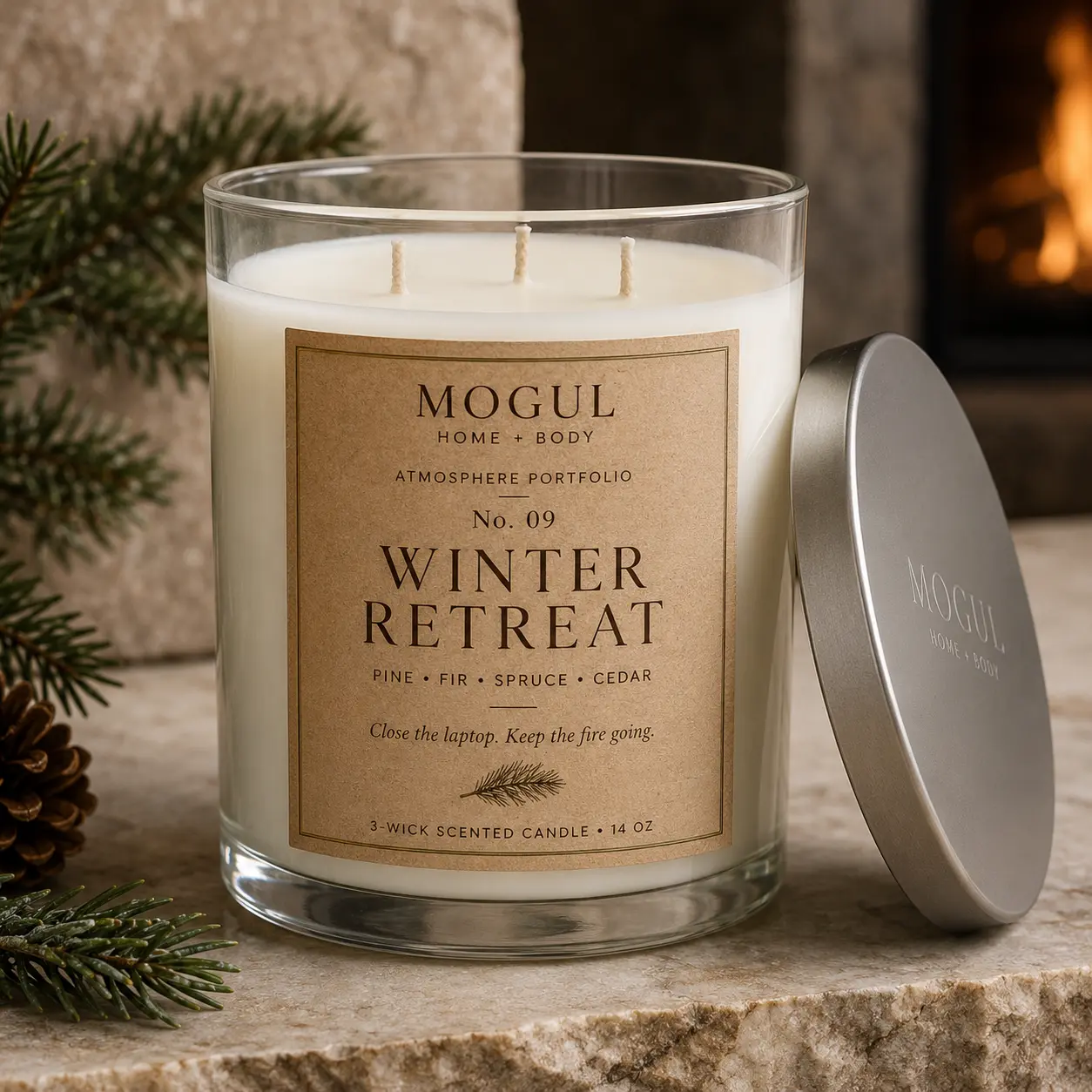 Winter Retreat — 3-Wick Scented Candle by MOGUL HOME + BODY