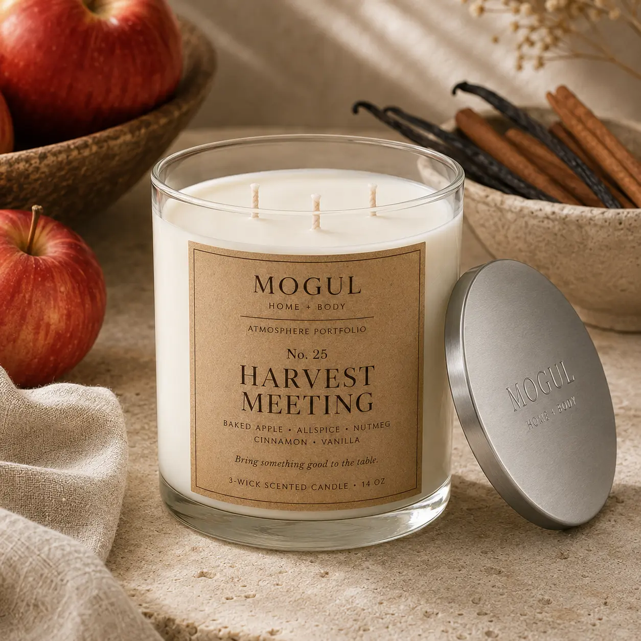 Harvest Meeting — 3-Wick Scented Candle by MOGUL HOME + BODY