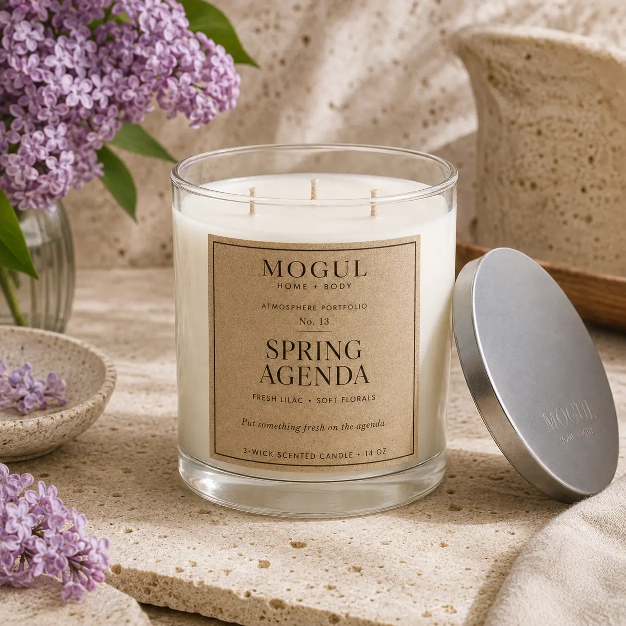 Spring Agenda — 3-Wick Scented Candle by MOGUL HOME + BODY