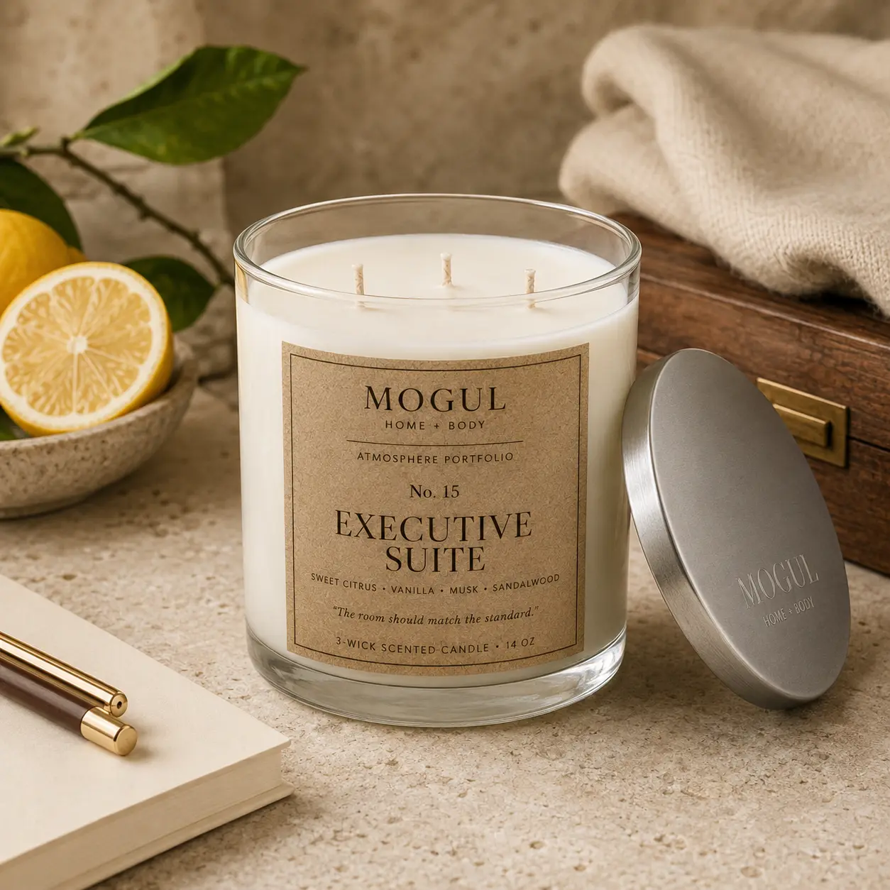 Executive Suite — 3-Wick Scented Candle by MOGUL HOME + BODY