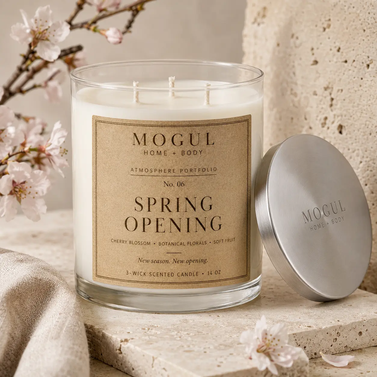 Spring Opening — 3-Wick Scented Candle by MOGUL HOME + BODY