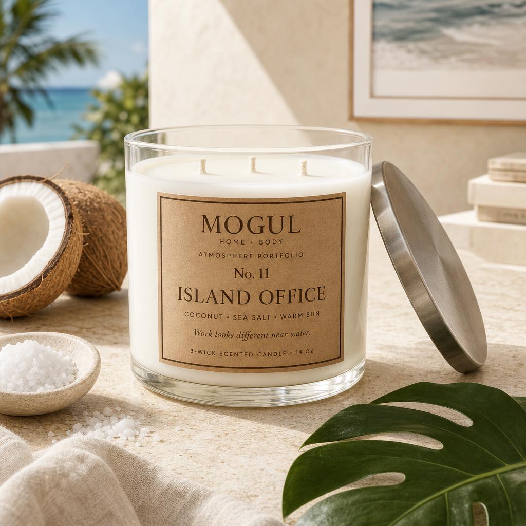 Island Office — 3-Wick Scented Candle by MOGUL HOME + BODY